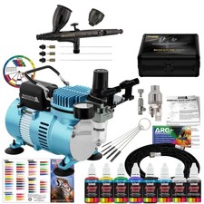 Master Airbrush PRO-120 Ultimate System  Air Compressor and Airbrush Paint Set