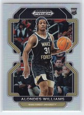 Alondes Williams - 2022 Prizm Draft Picks - Silver #97 - Rookie - Wake Forest