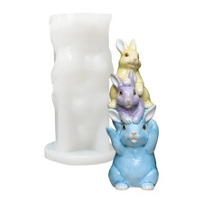 Easter Bunny Mold 3D Silicone Easter Casting Supplies Home Decor 