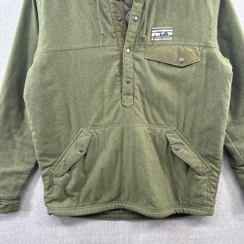 Patagonia Reclaimed Wool Snap-T Pullover Fatigue Green 40th Anniversary Medium - Picture 4 of 17