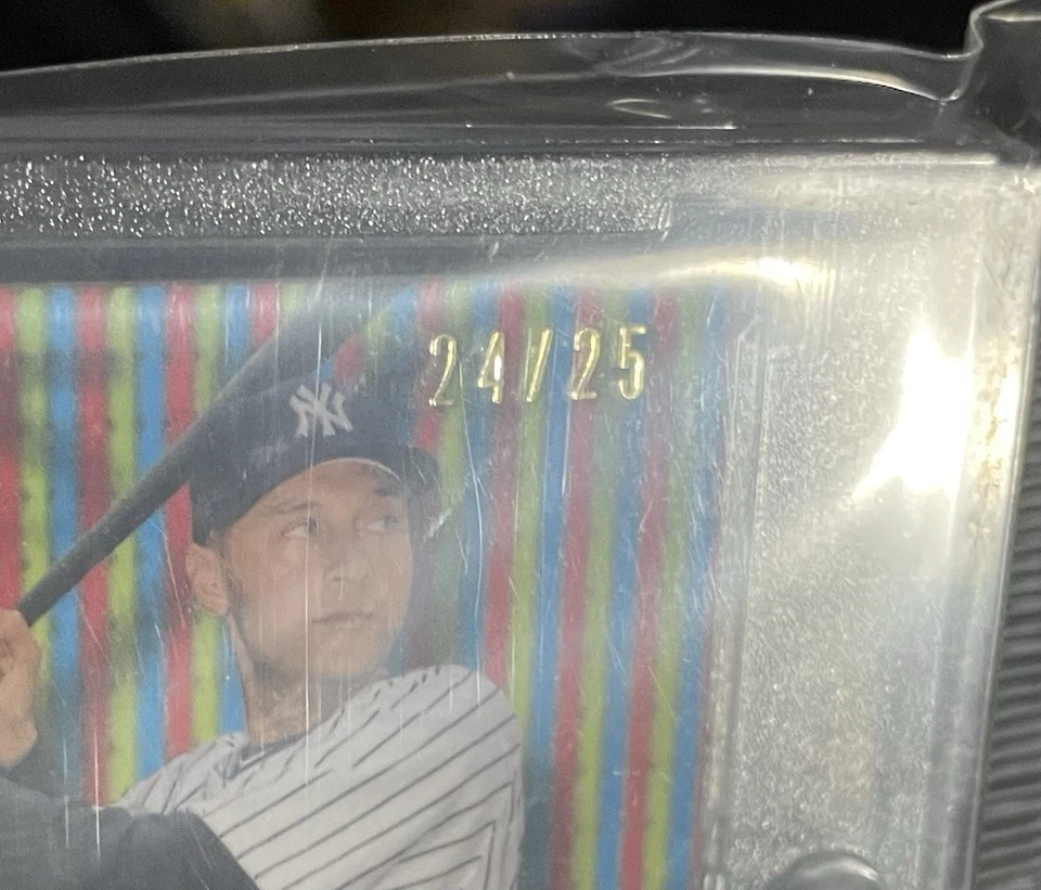 DEREK JETER 2017 TOPPS STADIUM CLUB INSTAVISION #I-DJ BLACK PARALLEL /25 YANKEES - Image 3 of 3