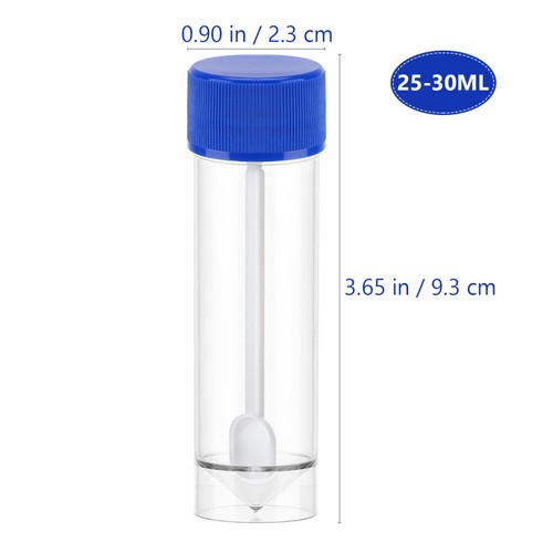  10 PCS Practical Plastic Specimen Cup Stool Container 25-30ml without Label - Bild 9 von 12