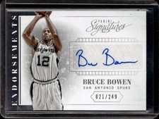 2013-14 Panini Signatures #43 Bruce Bowen Endorsements 021/249