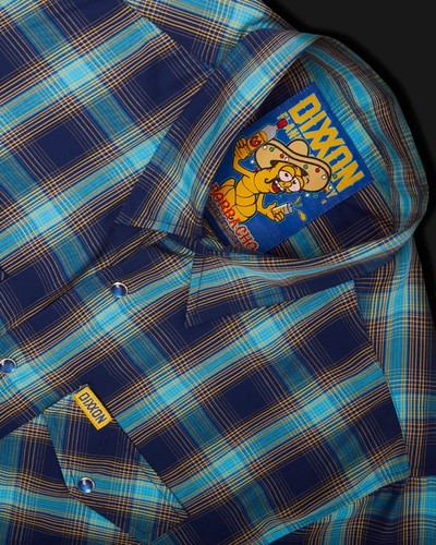 Dixxon Flannel El Borracho Plaid Bamboo Shirt 2XL Neu ohne Etikett Pearl Snap Rare - Bild 5 von 9