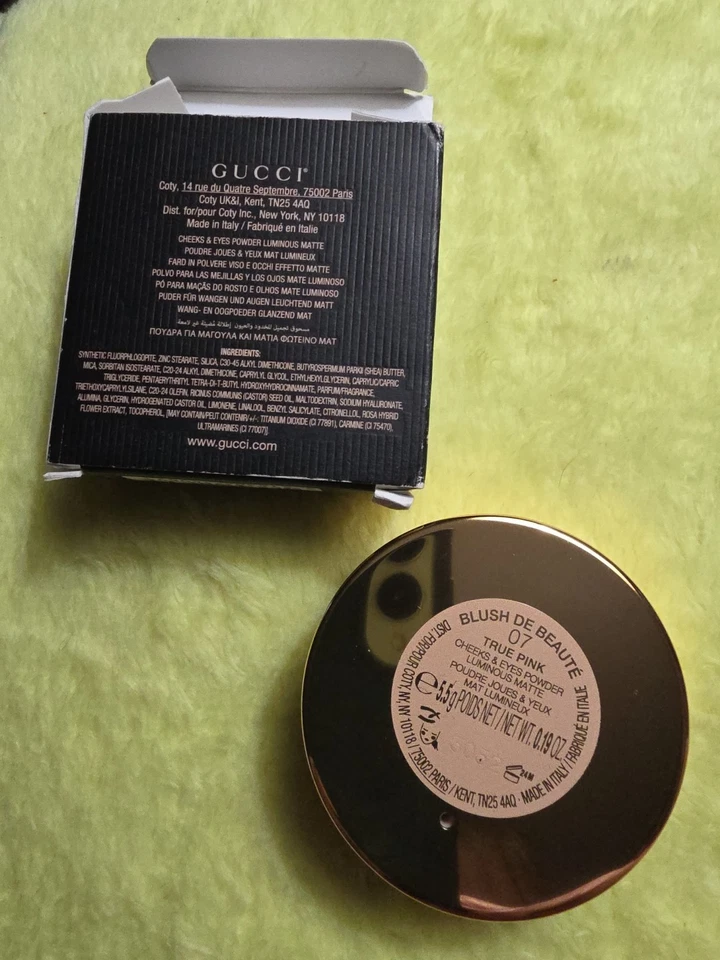 Gucci Blush 07 True Pink Cheek Eyes Powder Luminous Matte Full Size Authentic BN - Image 4 of 4