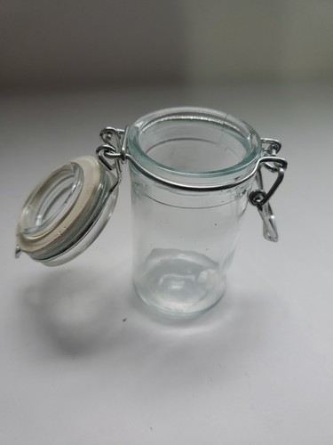 5 Pack Mini Glass Round Jar W/ Latch Craft Storage Decorative Container Kitchen - Picture 3 of 6