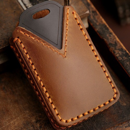 1x Leather Remote Key Case Fob Cover For Jeep Grand Cherokee L Wagoneer 2021-24 - Picture 10 of 29