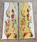 PIER 1 IMPORTS Table Runner Embroidered Harvest Floral and Leaves 14x72