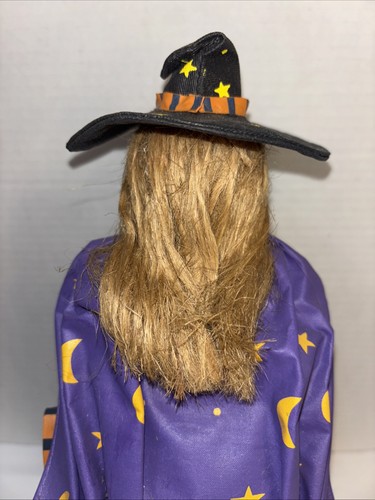 Vintage, Clothtique Halloween Witch Fabric Mache.. 13” Tall - Picture 8 of 13