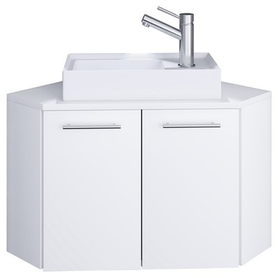 VCM - 2-tlg. Eck Waschplatz Waschtisch Vilosa H. 42 x B. 50 x T. 50 cm