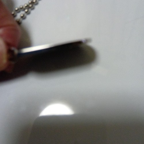 Dolce & Gabbana Silber Farbe Strass Erkennungsmarke mit Aftermarket Halskette P6 - Bild 9 von 15