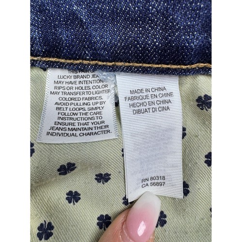 Pantalones de mezclilla Lucky Brand 410 atléticos ajustados lavado oscuro para hombre talla 38x30 - Imagen 7 de 14