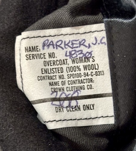 Abrigo Chaquetón Mujer Vintage US NAVY 100% Lana 14R Alistado - Imagen 5 de 9