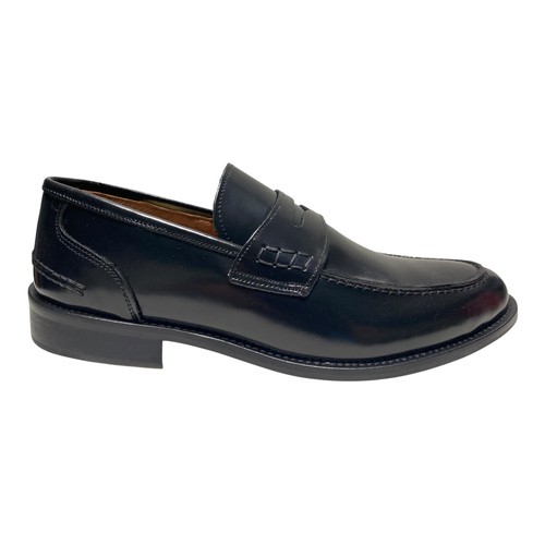 SCARPE MOCASSINO CERIMONIA UOMO CAMPANILE 310 PELLE NERO ORIGINALE PE 2025 - Picture 2 of 6