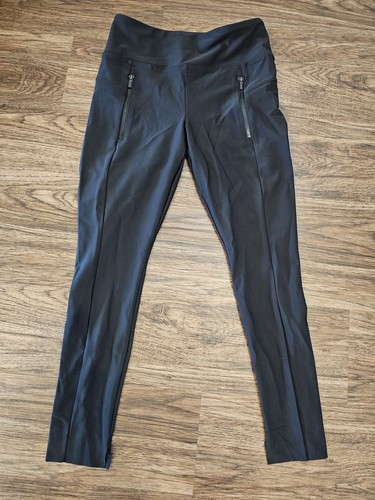Athleta Black Stellar Tight Pants Leggings Women’s Size S Style#870815 Zipper - Picture 2 of 12