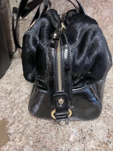 Borsa FRANCESCO BIASIA grande top in pelle nera + vitello Dbl Top Zip Bag - Foto 7 di 13