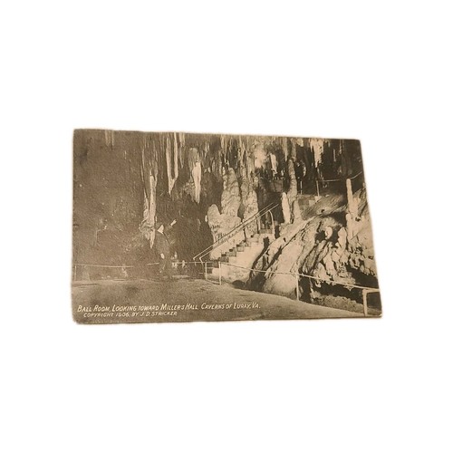Postal antigua RPPC 1906 Ballroom Millers Hall Caverns of Luray Virginia VA - Imagen 1 de 2