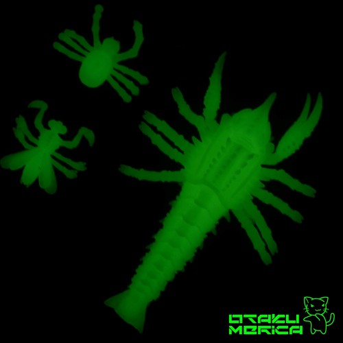 Bandai 2004 Godzilla Final Wars Mini Battle-G - Kamacuras, Kumonga, Ebirah BRILLO - Imagen 2 de 5