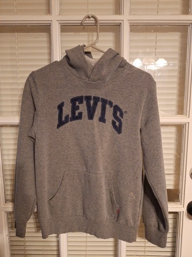 Levi's Sweathshirt Pullover Boys Size Lg 12-13 Yrs Pre-owned. Dark Gray - Picture 3 of 13