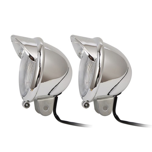 Passing Fog Lights For Kawasaki Vulcan VN 800 900 1500 1600 1700 2000 Chrome - Picture 6 of 9
