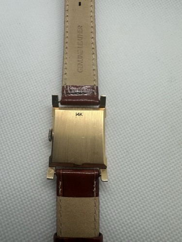 Longines Tank Style vintage 14k Gold Watch - Picture 4 of 9