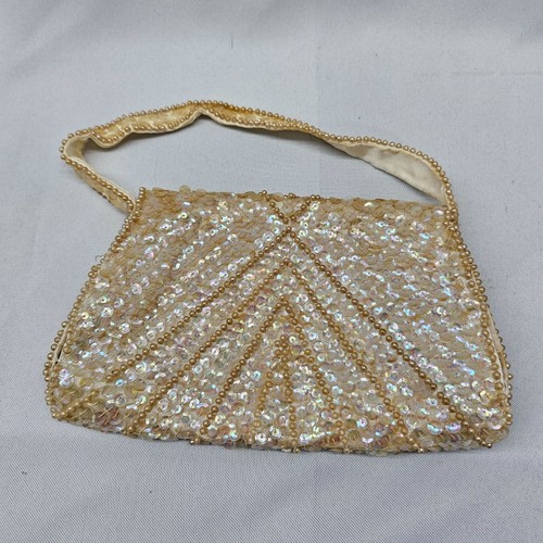 Vintage Handarbeit Perlen Pailletten Jill Kaiserin Japan Clutch Handtasche Tasche formell - Bild 8 von 14