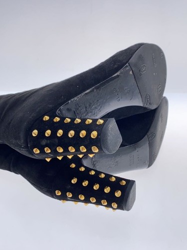 Gucci Tacones Tachonados/Botas Cortas/37/Negro/Gamuza/297200 - Imagen 4 de 8
