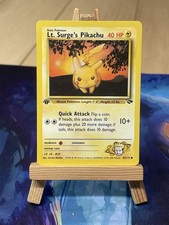 Lt Surges Pikachu 1st Edition 84/132 Regular Gym Vintage Pokemon TCG Card LP