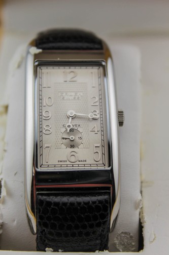 VINTAGE HERREN GRUEN CURVEX SWISS GROSSE UHR MIT BOX