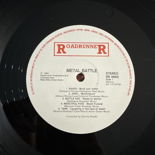 Various - Metal Battle Vinyl 1983 Netherlands IMPORT Roadrunner Record VG+ RARE - Bild 7 von 11