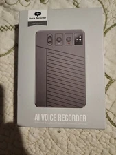 Aungsel Note AI Voice Recorder ChatGPT PLAUD Alternative 64GB 3000mAh Gray