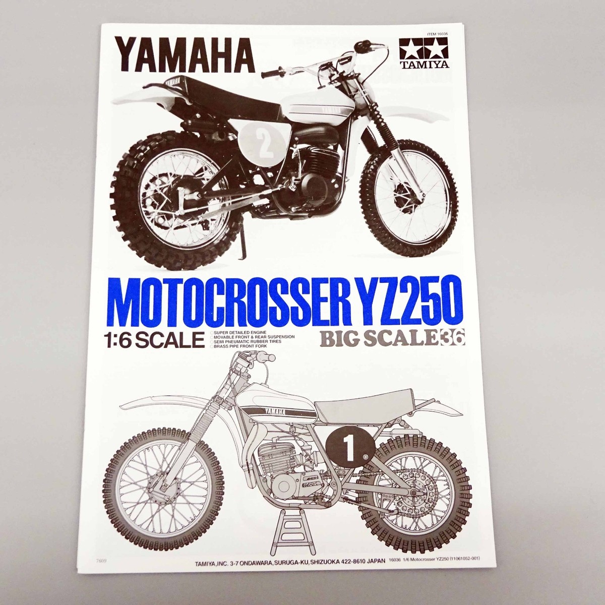 TAMIYA 1/6 YAMAHA MOTOCROSSER YZ250 BIG SCALE SERIES NO.36