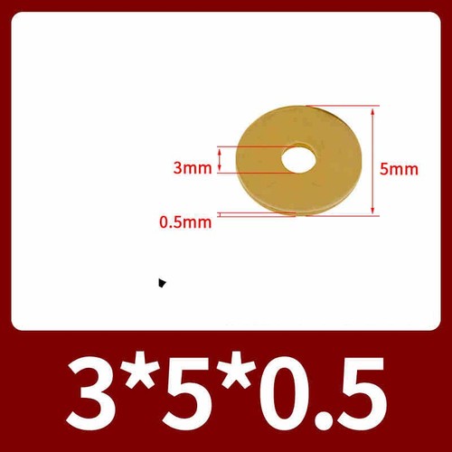 Brass Flat Washer Plain Gasket Pad Copper Sealing Washers M2 M3 M2.5-M24 Form A - Picture 13 of 89