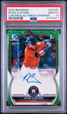 2023 Bowman 1st Ryan Clifford #/99 Green Shimmer Refractor Auto Giants PSA 10 🔥