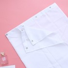 Pure White Thickened Curtain Waterproof Plain Color Shower Curtain for Bathroom