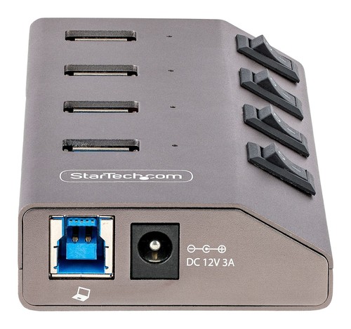 Startech.Com Hub USB Con Interruttori Individuali Grey 4 porte 5G4AIBS USB HUB - Foto 4 di 4