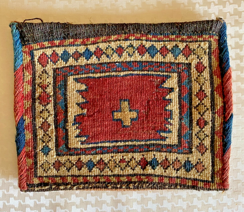 Antike handgewebte Wolle Kamel Pferd Satteltasche Tasche Kelim Wand Teppich Kunst