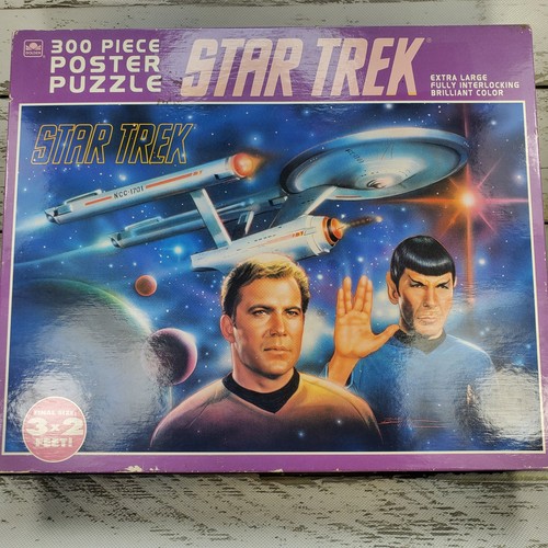 Golden Star Trek Poster Puzzle 300 Pieces 1993 Vintage 3x2 Feet New Sealed - Picture 2 of 13