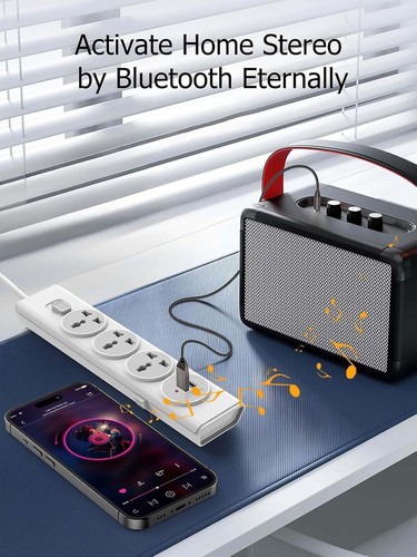 Adaptateur Aux Voiture Bluetooth 5.4, Appels Mains Libres, Streaming Musique Sans Fil GRIS - Photo 4 sur 6