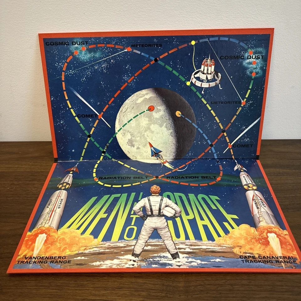 VTg 1960 Men Into Space Board Game Milton Bradley 4003 X Zig Television Programs - Image 4 of 4