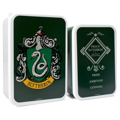 Harry Potter Lunch Boxes Slytherin Set of 2 - Picture 2 of 6