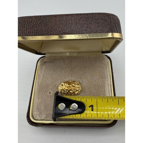 Vintage Krementz Gold Tone Oval Nugget Tie Tac New Old Stock In Original Box - Picture 6 of 9