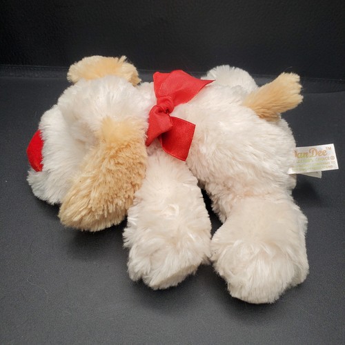 Best Made Toys Peluche Cucciolo Posa Cane Marrone Rosso Naso Cuori Fiocco Floppy 16" Love - Foto 2 di 6