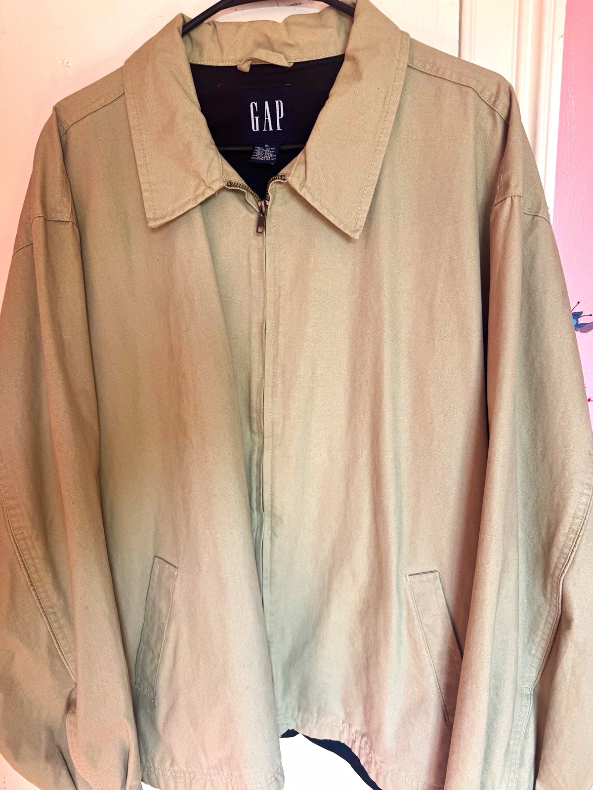 1997-1999 GAP Men’s Beige Harrington Jacket Regular Fit Size XL or 48 image 1