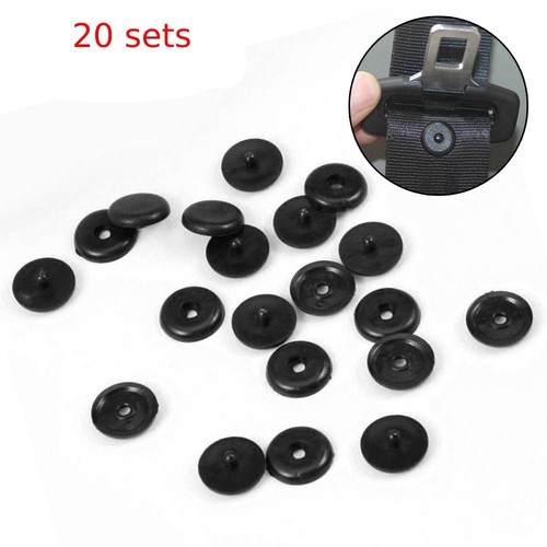 Practical Brand new High quality Button clip 20 Pairs Belt Black Buckle - Picture 3 of 12