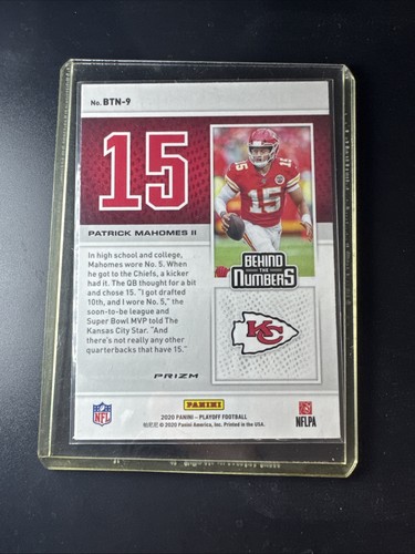 Patrick Mahomes II 2020 Panini Playoff - Behind The Numbers Silver Prizm #BTN-9 - Picture 4 of 4
