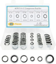 ESEWALAS 45 Pieces A/C Gasket Assortment,Air Conditioning Compressor Port Seal W