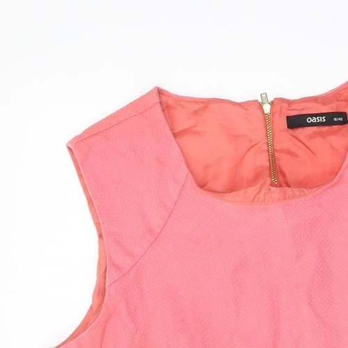 Oasis Damen rosa Etuikleid, Größe 16, Kurzarm - Bild 6 von 12