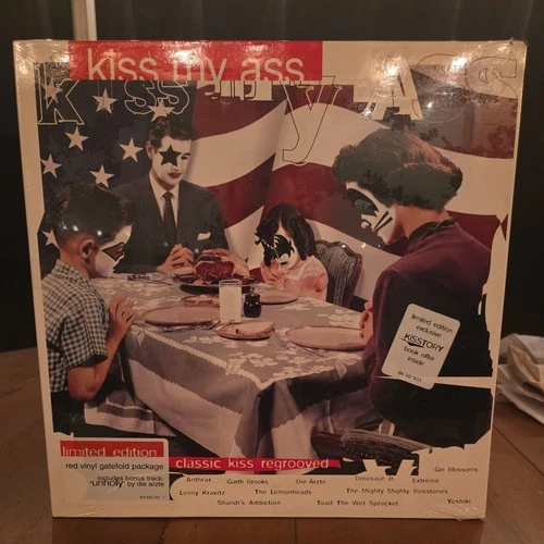 KISS - Kiss My Ass - Classic Original 1994 Red Vinyl LP SEALED Hype Stickers OOP