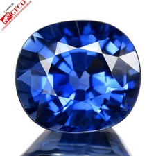 GFCO CERTIFIED 3.75ct VVS Natural Vivid Blue Sapphire - Heated, Madagascar Gem